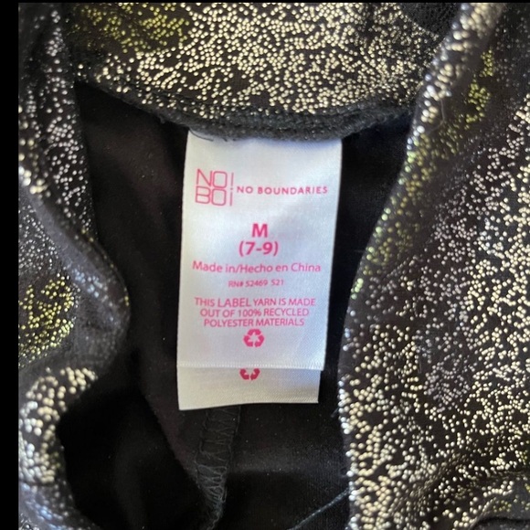NWOT No Boundaries Sparkly Camouflage Flare Leggings M - Picture 2 of 4